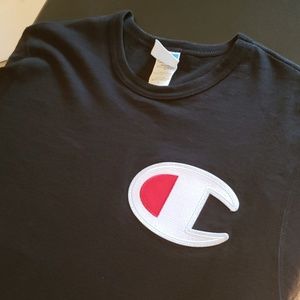 Champion Black Large Logo Shirt